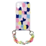 Color Chain Gel Flexible Elastic Cover With A Chain Pendant Multicolour (1) Samsung Galaxy S21 Tok