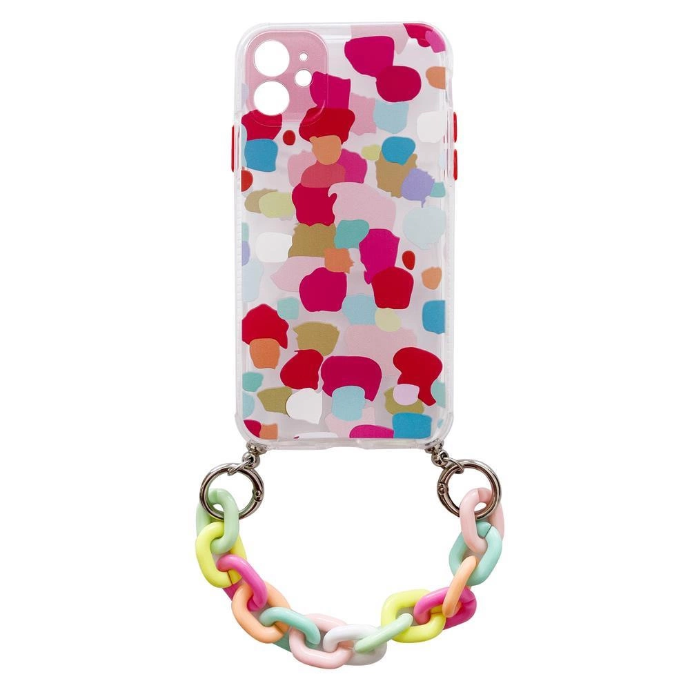 Color Chain Gel Flexible Elastic Cover With A Chain Pendant Multicolour (2) Samsung Galaxy S21 Tok