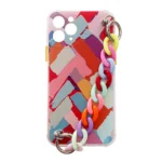 Color Chain Gel Flexible Elastic Cover With A Chain Pendant Multicolour (3) Samsung Galaxy S21 Plus Tok