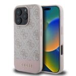 Guess PU 4G Stripe Pink iPhone 16 Pro Max Tok