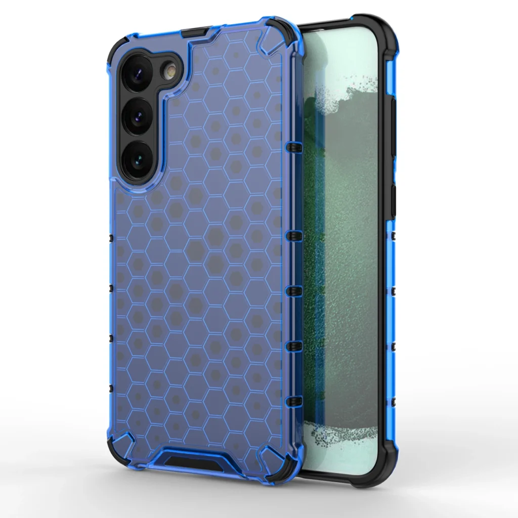 Honeycomb Armored Hybrid Cover Blue Samsung Galaxy S23 Plus Tok