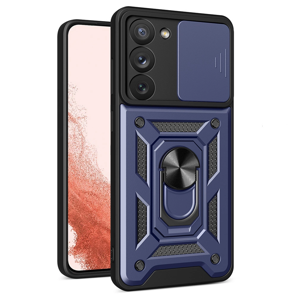 Hybrid Armor Camshield Armored With Camera Cover Blue Samsung Galaxy S23 Plus Tok