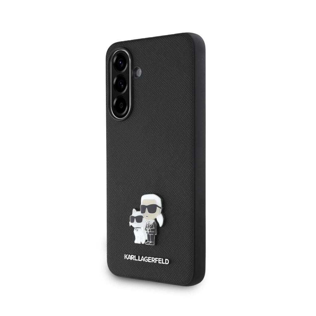Karl Lagerfeld PU Saffiano Metal Karl and Choupette Black Samsung Galaxy A56 5G Tok