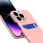 Leather Stand Ultra Cover Card Wallet With Stand Pink Samsung Galaxy S23 Ultra Tok