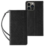 Magnet Strap Ultra Flip Wallet Mini Lanyard Stand Black Samsung Galaxy S23 Ultra Tok