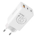 OBAL:ME GaN Travel Charger USB-A + 2xUSB-C 65W White