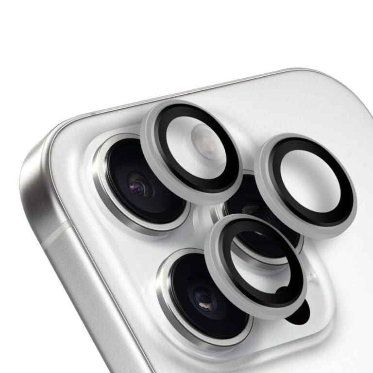 OBAL:ME Protection Lens Apple White Titanium iPhone 15 Pro/15 Pro Max