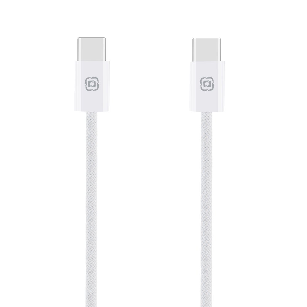 OBAL:ME Super Fast USB-C/USB-C Knitted Cable 60W 1m White