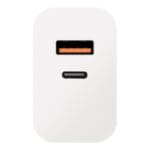 OBAL:ME Travel Charger USB-A + USB-C 25W White