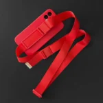Rope Silicone Lanyard Cover Purse Lanyard Strap Red Samsung Galaxy S21 Fe Tok