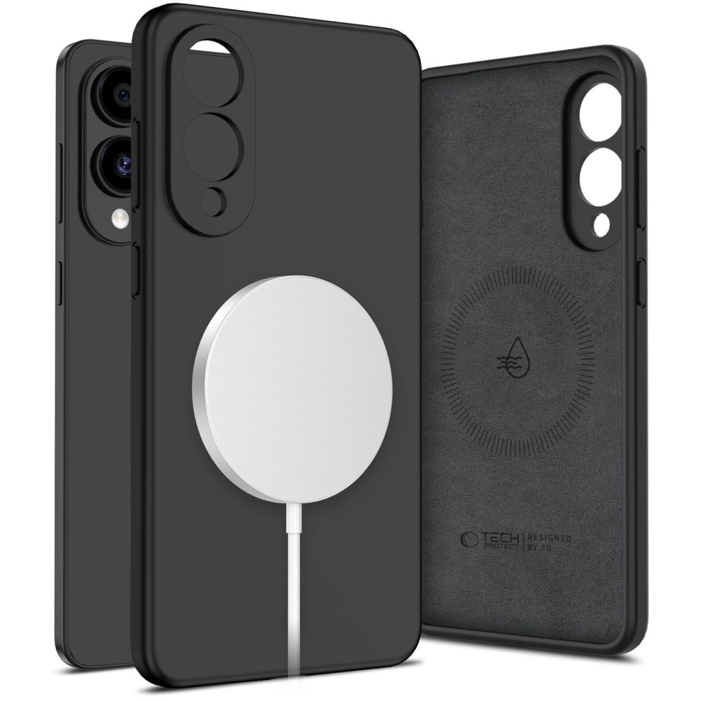 Tech-Protect Liquid Silicone MagSafe Black Samsung Galaxy S25 Edge Tok