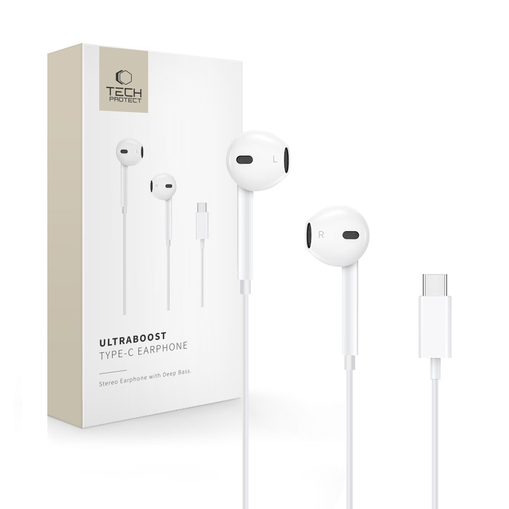 Tech-Protect Ultraboost Type-C Earphone Core White