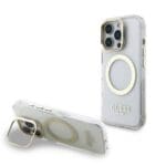 Guess IML Gold Outline Stand Camera Frame MagSafe Transparent iPhone 16 Pro Max Tok
