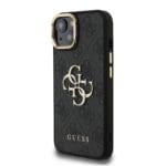 Guess PU 4G Metal Logo Stand Camera Frame Black iPhone 13 Tok