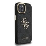 Guess PU 4G Metal Logo Stand Camera Frame Black iPhone 13 Tok