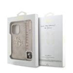 Guess PU 4G Metal Logo Strap Pink iPhone 15 Pro Max Tok