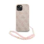 Guess PU Leather 4G Colored Ring Strap MagSafe Pink iPhone 13 Tok
