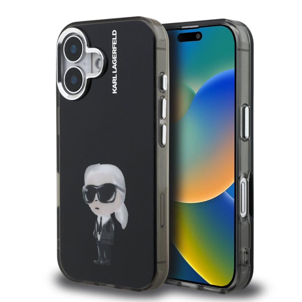 Karl Lagerfeld IML Aquarelle Karl Black iPhone 16 Tok
