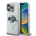 Karl Lagerfeld IML Glitter Karl and Choupette Sketch MagSafe Transparent iPhone 15 Pro Max Tok