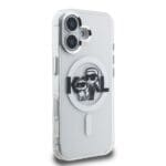 Karl Lagerfeld IML Glitter Karl and Choupette Sketch MagSafe Transparent iPhone 16 Tok