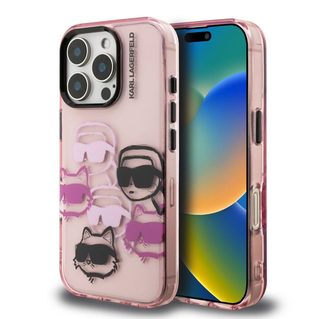 Karl Lagerfeld IML Multi K&CH Heads Pink iPhone 16 Pro Max Tok