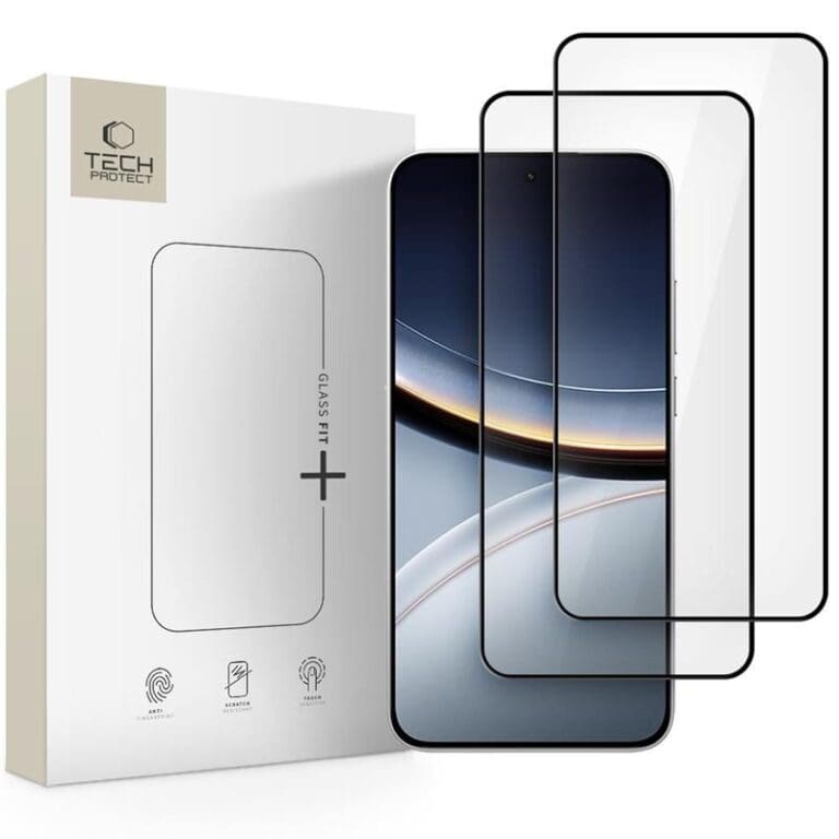 Tech-Protect Glass Fit+ 2-Pack Black Xiaomi Poco F7