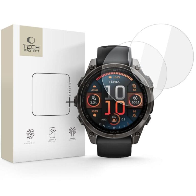 Tech-Protect Glass Fit+ 2-Pack Garmin Fenix 8 (47 mm) Clear