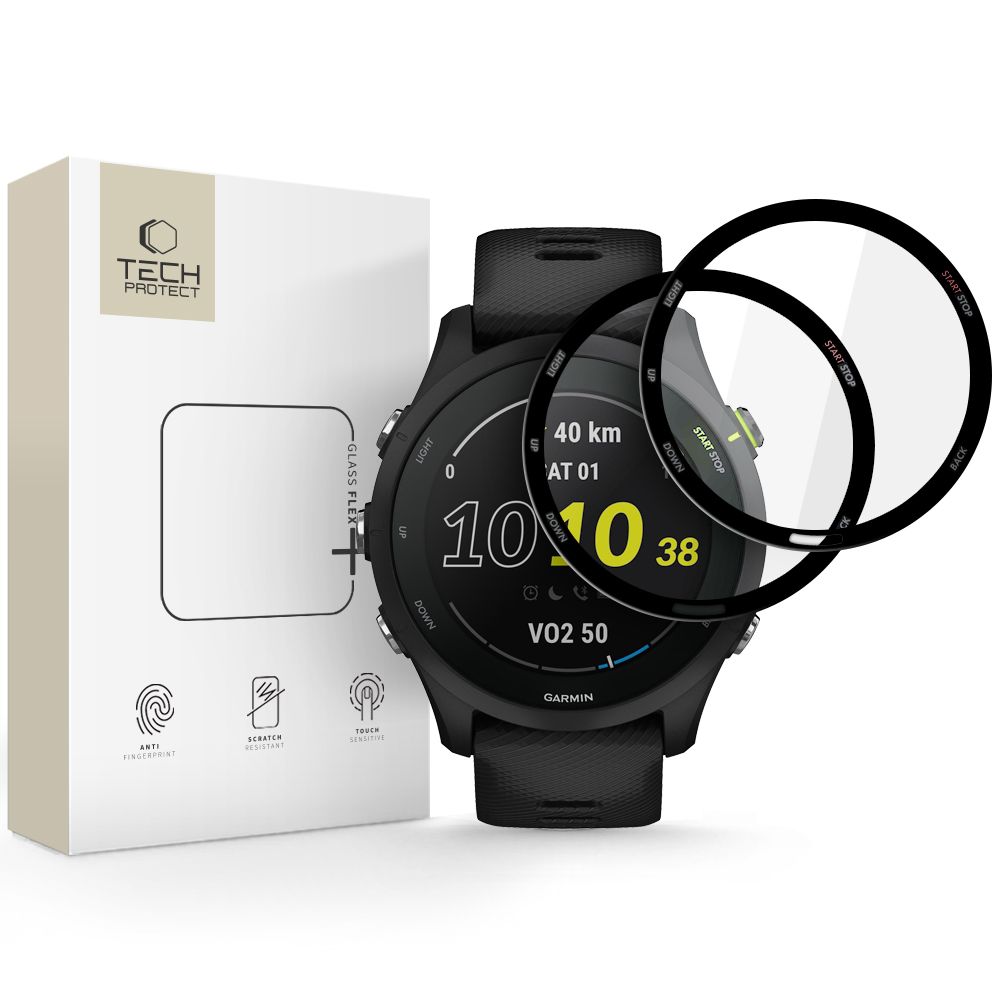 Tech-Protect Glass Flex+ 2-Pack Garmin Forerunner 255 / 255 Music Black