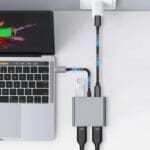 Tech-Protect Hb08 Hub Adapter 4In1 Type-C + Usb2.0 + 2 X Hdmi 4K 60Hz Space Grey
