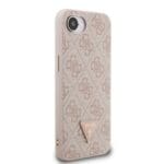 Guess PU 4G Strass Triangle Metal Logo Pink iPhone 16e Tok