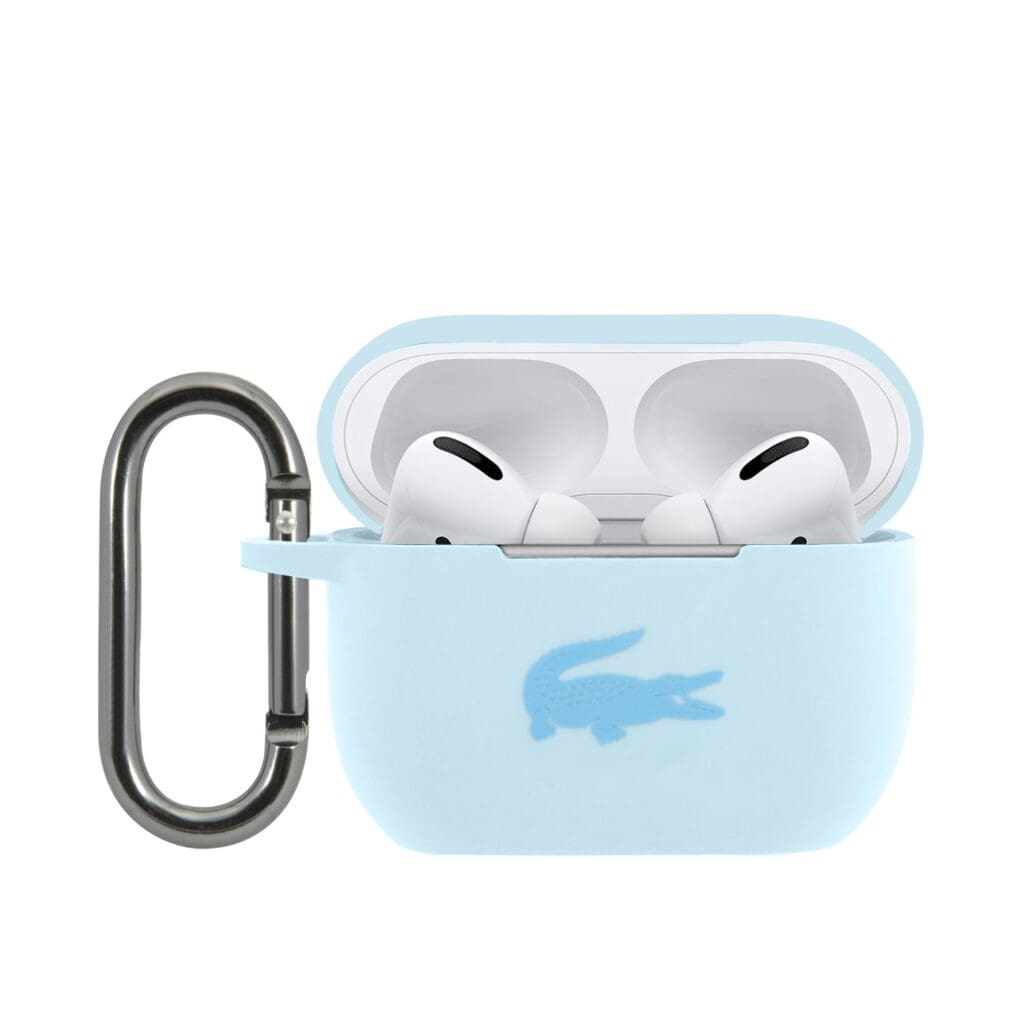 Lacoste Liquid Silicone Glossy Printing Logo Blue AirPods Pro Tok