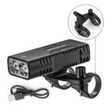 Rockbros 24310002001 Bicycle Light 850 Lm With Powerbank Function + Usb-C Usb-A Cable Black