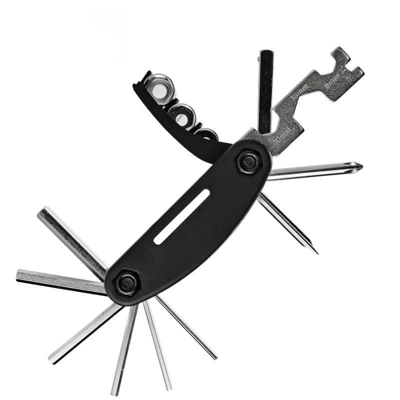 Rockbros Gj1601 16-In-1 Multi-Tool For Bicycle Repair Black