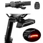 Rockbros Lkwd-R1 Rear Bike Light With Laser And Remote Control + Micro Usb Usb-A Cable Black
