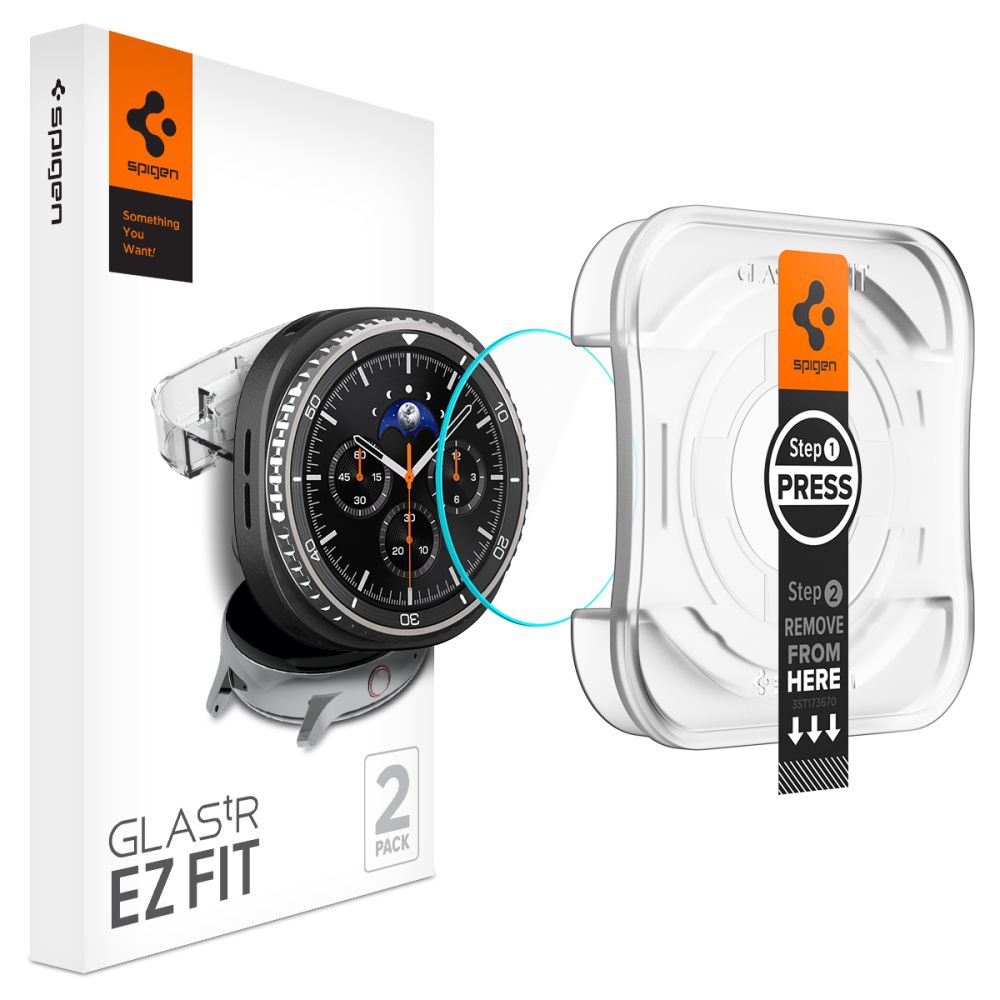 Spigen Glas.Tr ”Ez-Fit” 2-Pack Galaxy Watch 8 Classic (46 mm) Clear