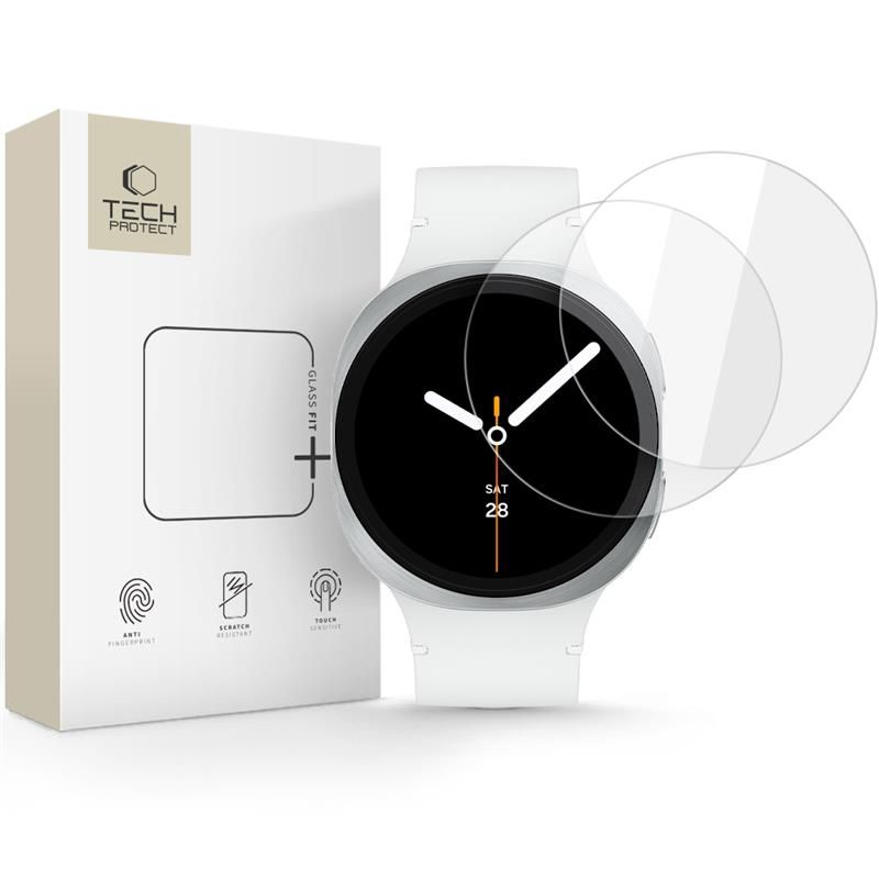 Tech-Protect Glass Fit+ 2-Pack Samsung Galaxy Watch 8 (40 mm) Clear