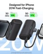 Baseus Compact (IP Edition) 20W Fast Charge USB-C Powerbank 5000mAh Cluster Black