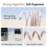 Baseus Dynamic 4 Pro Series Data Cable USB-C USB-C 100W 1m Baby Pink