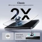 ESR Ultrafit Tempered Glass 2-Pack Clear iPhone 16 Pro/17