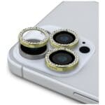 Guess 2-in-1 set BP Rhinestone Screen and Camera Lens Glass Gold iPhone 16 Pro Max