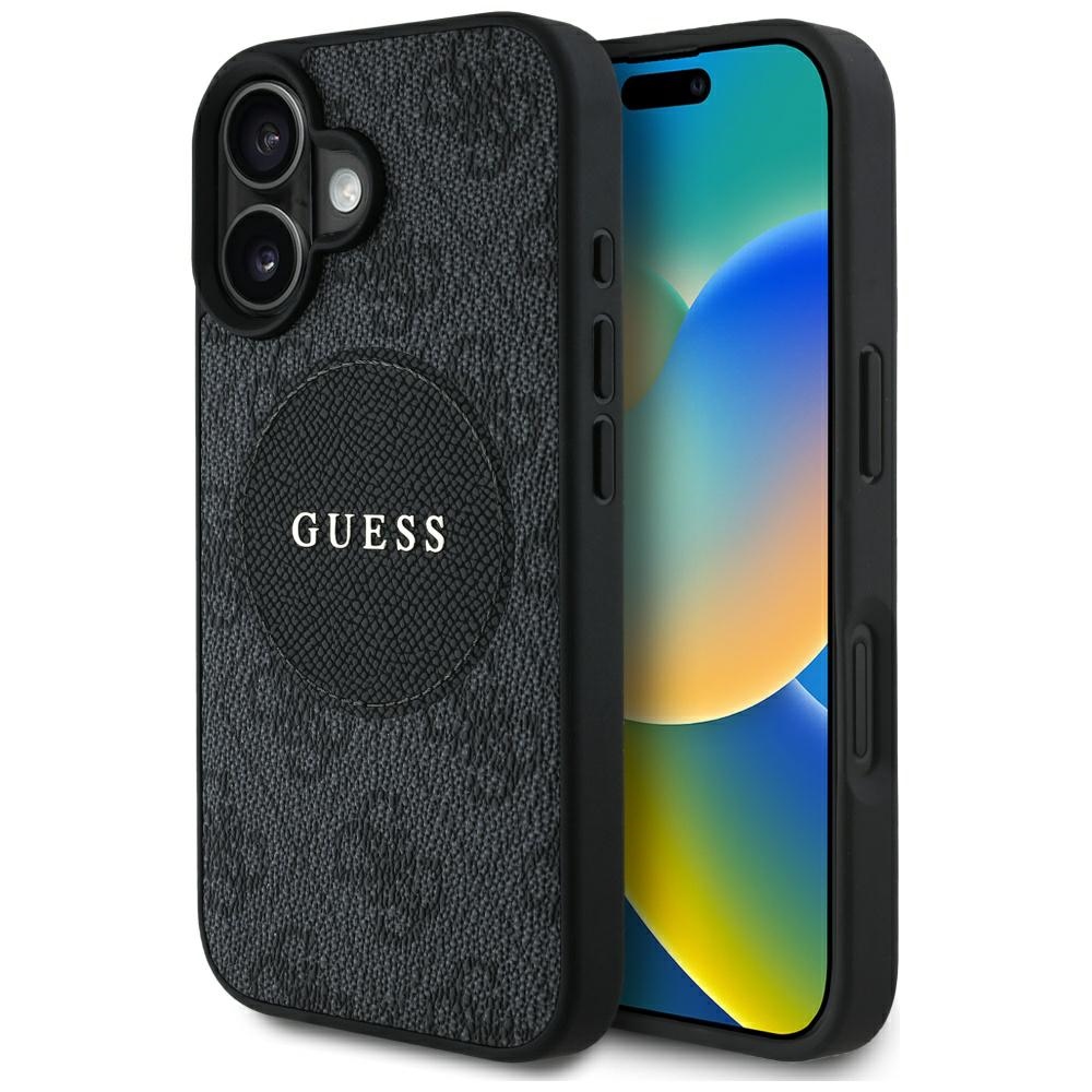 Guess 4G Circle Classic Logo MagSafe Black iPhone 16 Tok