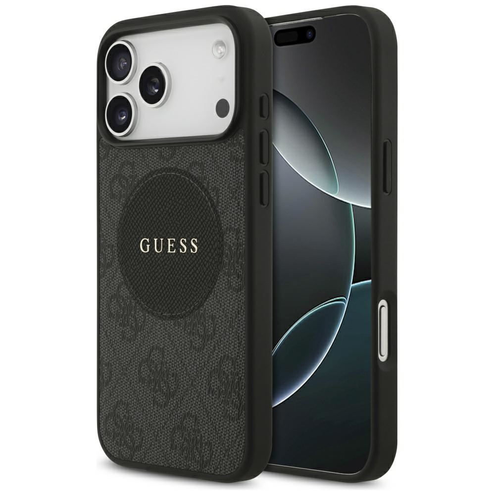 Guess 4G Circle Classic Logo MagSafe Black iPhone 17 Pro Max Tok