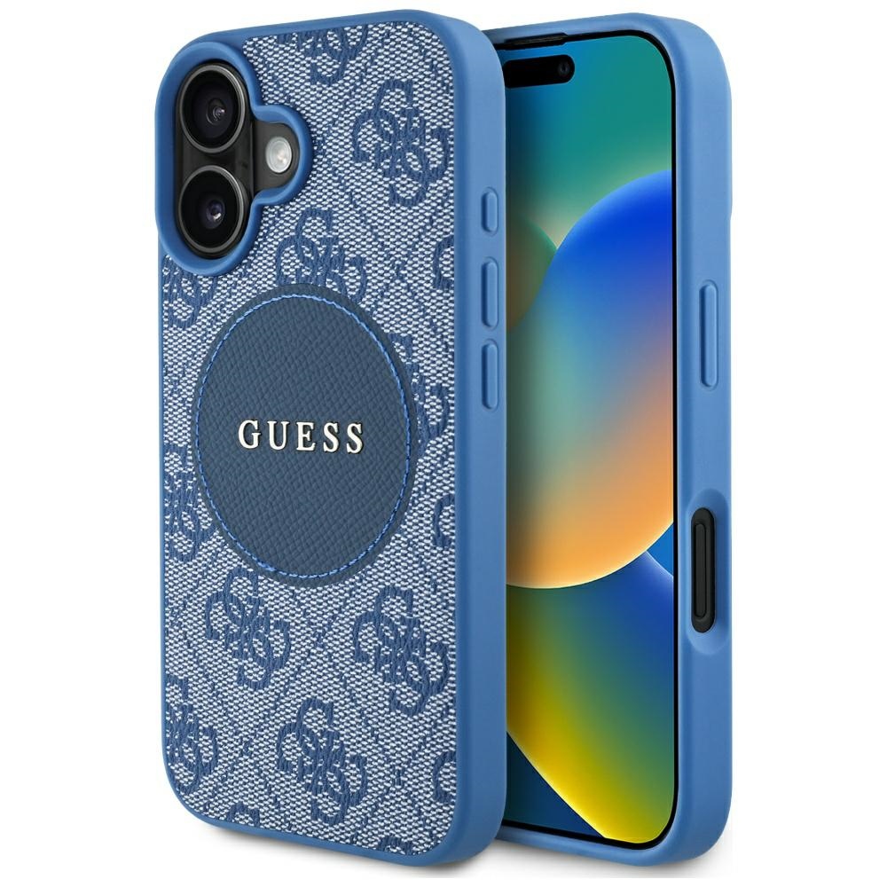 Guess 4G Circle Classic Logo MagSafe Blue iPhone 16 Tok