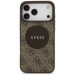 Guess 4G Circle Classic Logo MagSafe Brown iPhone 17 Pro Max Tok