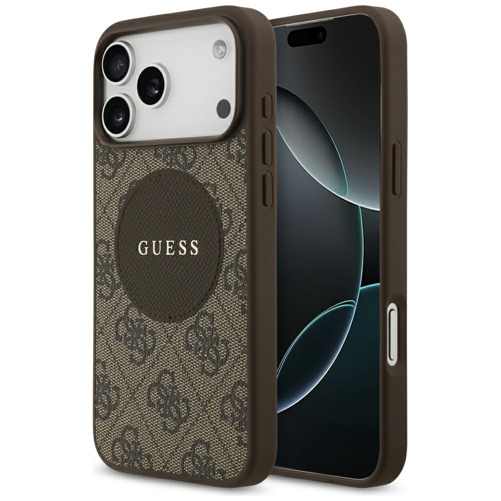 Guess 4G Circle Classic Logo MagSafe Brown iPhone 17 Pro Max Tok