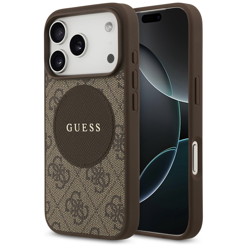 Guess 4G Circle Classic Logo MagSafe Brown iPhone 17 Pro Tok