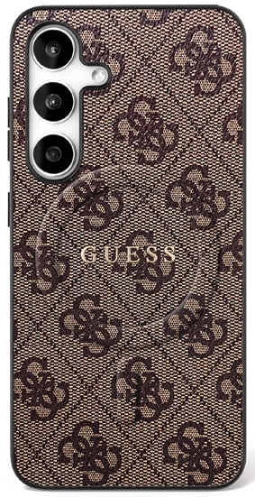 Guess 4G Ring Classic Logo MagSafe Brown Samsung Galaxy S25 Fe Tok