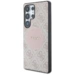 Guess 4G Round Patch Classic Logo MagSafe Pink Samsung Galaxy S25 Ultra Tok