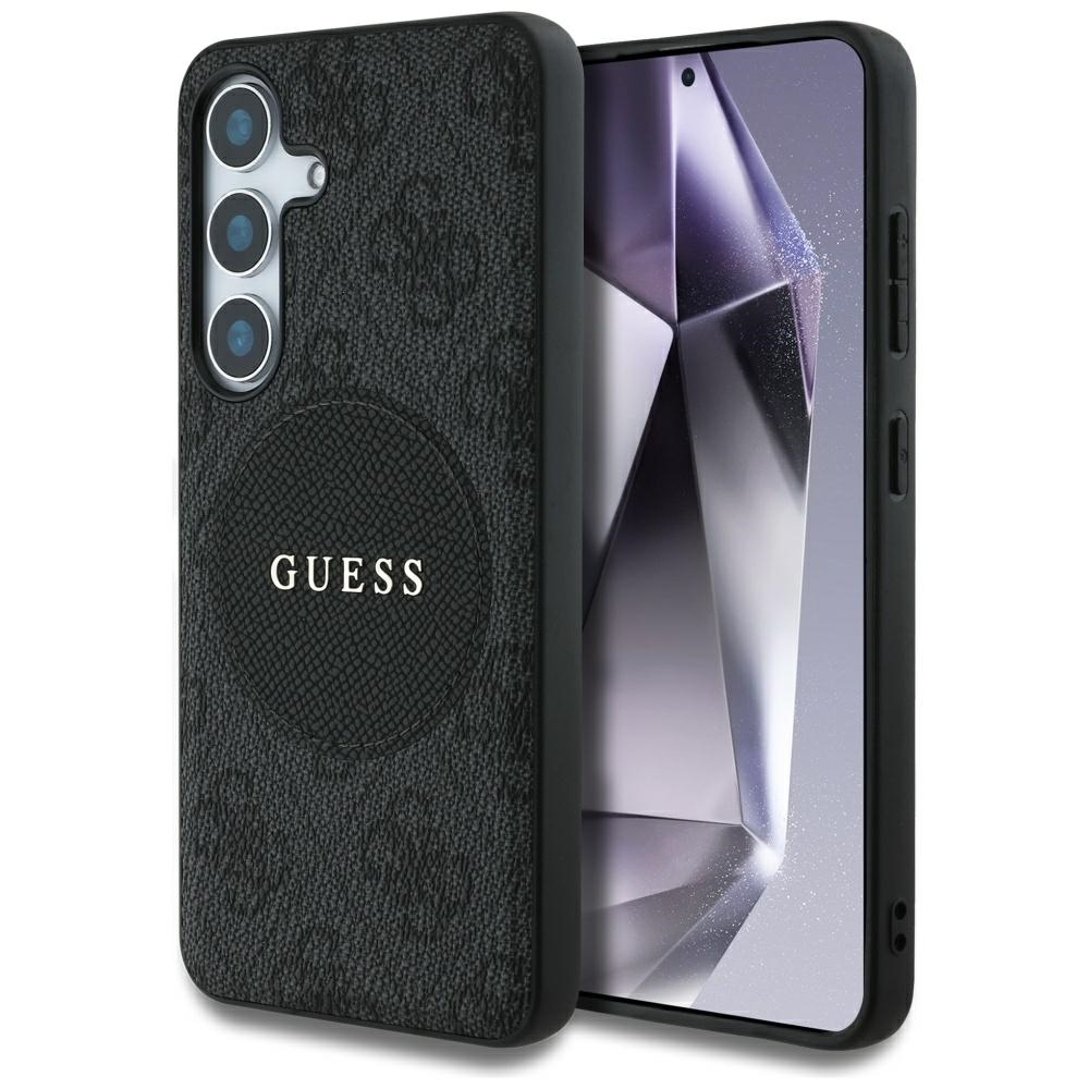 Guess 4G Round Patch Classic Logo MagSafe Plus Black Samsung Galaxy S25 Tok