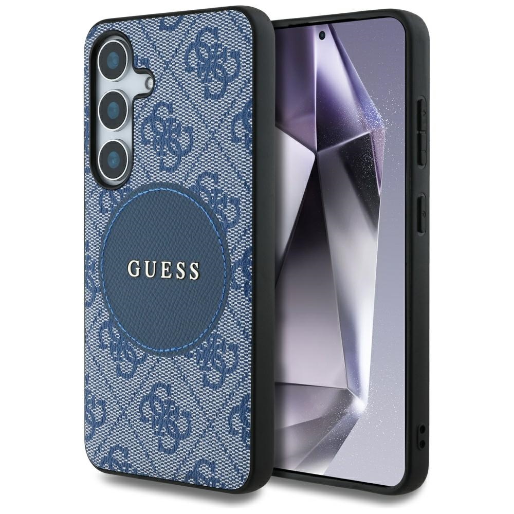 Guess 4G Round Patch Classic Logo MagSafe Plus Blue Samsung Galaxy S25 Tok